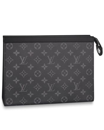 Louis Vuitton Pochette Voyage MM Monogram Eclipse Travel Accessories M61692 Black