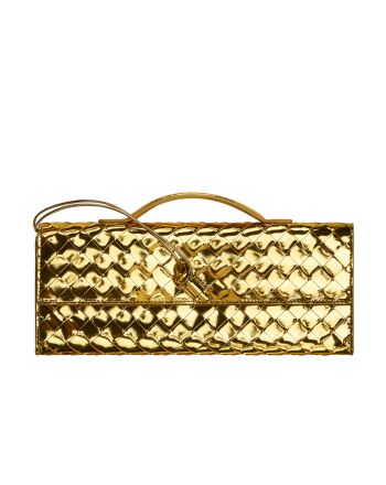 Bottega Veneta Long Clutch Andiamo With Handle Golden