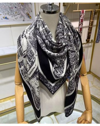 Christian Dior Women's Plan De Paris Printed Square Scarf