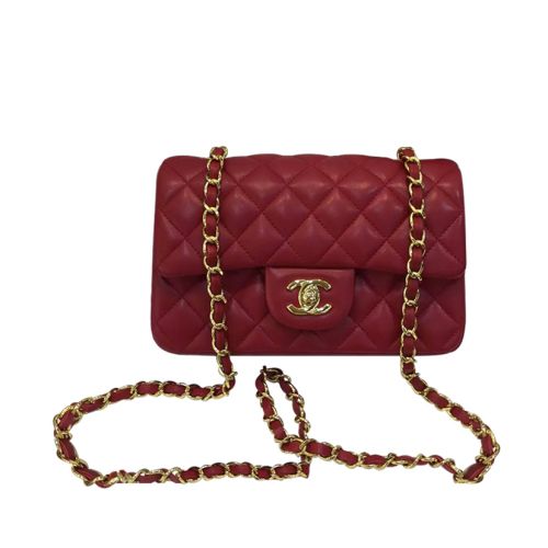 Chanel Quilted Leather Vintage Mini Flap Bag A01116 